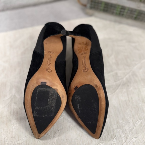 L'Amour Des Pieds Kamea Leather, Suede, Elastic Ankle Pumps Black Size 7 1/2 - Picture 3 of 10